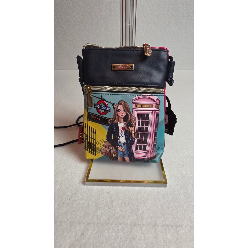 Nikky by Nicole Lee London Pop Art Crossbody Bag Miss Your Call NK21000 NWT
